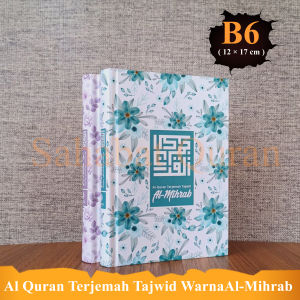COD Bayar di Tempat Al Quran Wanita Al Mihrab B6 Rinbow Cover Milenial Terjemah dan Tajwid Berwarna