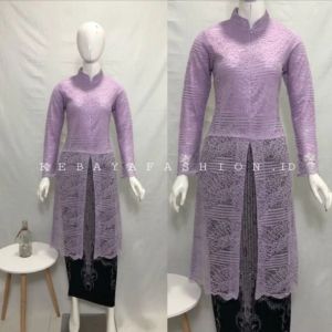 Setelan Kebaya tunik brokat Malika krah sanghai/kebaya wisuda/kebaya Pesta-Shakeel Fashion