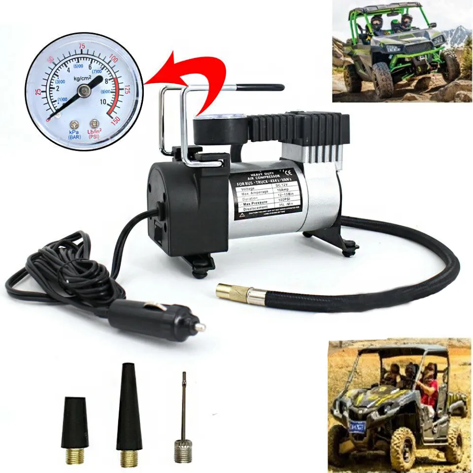 Air Compressor Heavy Duty Pump Electric Tire Inflator 12V DC Portable Air  Pump Car Tire Pump Car Care Tool Authentic Original Metal For SUV and  Bicycle