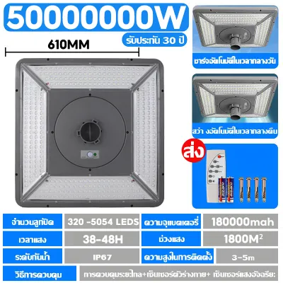 🔥ซื้อ1แถม1🔥ไฟโซล่าเซล ไฟUFO ไฟโซล่าเซลล์ Solar Light ไฟถนน 800000w ไฟยูเอฟโอ โซล่าเซลล์สนาม ไฟภายนอกอาคาร ไฟถนนLED ไฟ โซล่าเซลล์ แบตเตอรี่โซล่าเซลล์ ไฟแสงอาทิตย์ แสงสีขาว โคมไฟถนน กันน้ำ ไฟ โซล่าเซลล์ ไฟถนนโซล่าเซลล์ ไฟถนนเซลล์ส