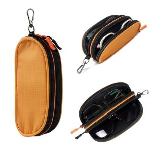 RISEDOT Waterproof Sunglasses Case Double Layer Durable Glasses Storage Box Portable Multi-Functional Money Pouch Organizer Outdoor