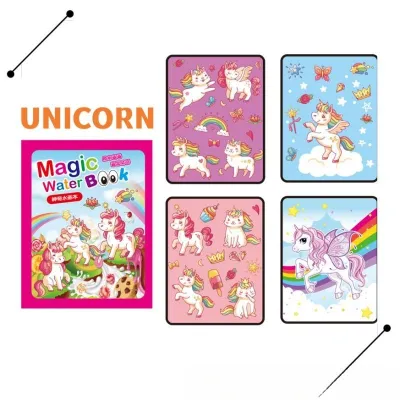 Magic Coloring Book For Kids Reusable Magic Pen Water Drawing Book Educational Kids Painting Toys