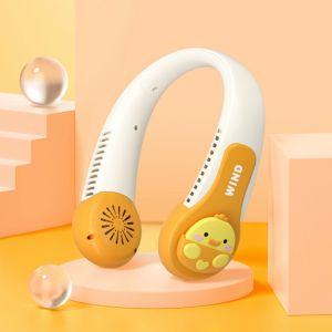 Quạt Đeo Cổ Mini Không Cánh Hình Thú 3D-Quạt Mini Cho Người Lớn/trẻ em Sạc Tích Điện Dụng Lượng Pin 4000mAH với 3 Cấp Độ Gió - 2Shop Store