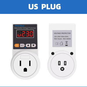 Automatic Socket  Voltage Protector AC 220V Adjustable 16A Power Surge Protector EU UK US Plug Socket Voltage Safe Refrigerator Protect