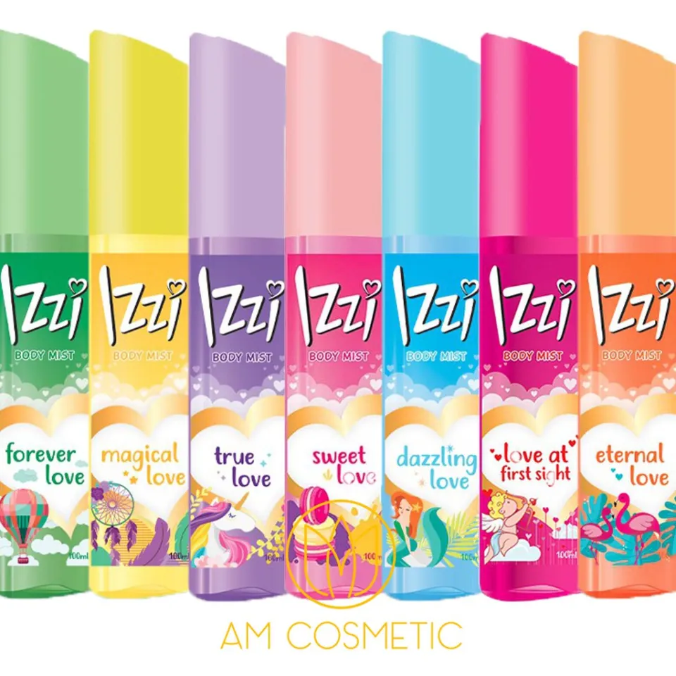 IZZI BODY MIST SPRAY COLOGNE PARFUM 100ML ALL VARIAN WANGI SEGAR