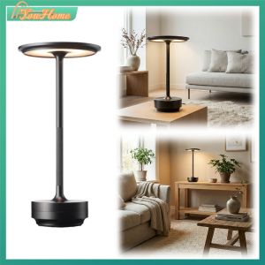 Elegant Rechargeable Metal Desk Lamp with Dimmable Settings for Bedroom Camping and Relaxation