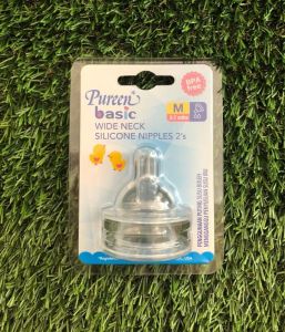 Pureen Basic Wide Neck Silicone Nipples 2’S