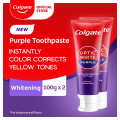 Colgate Optic White Purple Toothpaste 100g, Pack of 2. 