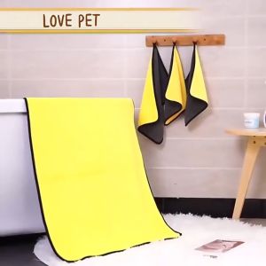 Pet Absorbent Towel Thickened Quick Drying Non Sticky Dog And Cat Special Bathing Towel Pet Supplies