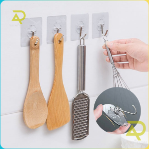Isi 20pcs Gantungan Tempel Hook Magic Sticky Plug Hook Gantungan Dinding Kamar Mandi Gantungan Baju