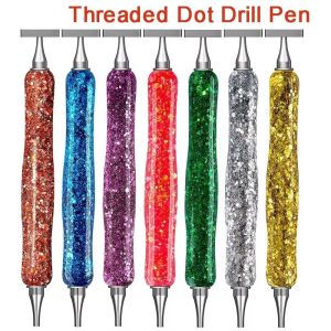NEXASHOP DIY Craft Shiny Diamond Painting Pen Replacement Pen Heads Embroidery Metal Screw Thread Tips Practical Pen Tips Diamond Painting Tool for Nail Art