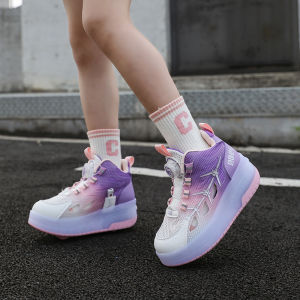 Heelys Budak Perempuan Musim Panas a Baru Tidak Kelihatan Dua Roda Kasut Sukan Kanak-Kanak Yang Boleh Dikecilkan Kapi Meletup Kasut Roda Skate