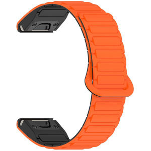 Strap Band Magnetic Rubber untuk Garmin Fenix 8 51MM PRO 7X 6X 5X PRO PLUS QUICKFIT 26MM Tali Jam