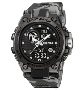 Jam Tangan Pria Digital Analog Skmei 2031 GRAY CAMOFLAGE Water resistant 30M