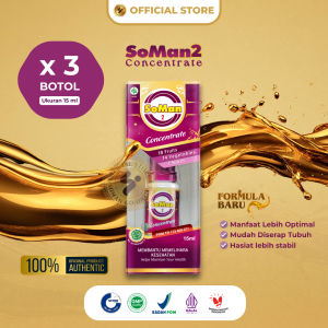 SoMan 2 Concentrate Herbal Tetes - Suplemen Pemulihan Tubuh & Imunitas Keluarga - 100% Original (Bonus Soman 1 - 7ml)