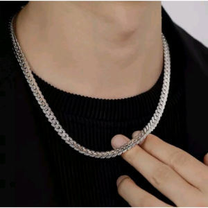 Kalung Titanium Pria Wanita Rantai Baja Model Sisik Anti Karat Luntur elegan