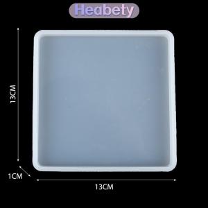 Heabety Vuông Silicone đúc Epoxy khuôn mẫu cho Diy khay nhựa Coaster đồ trang sức khuôn mẫu