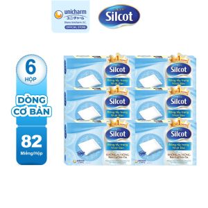 Combo 6 Hộp Bông tẩy trang Silcot cơ bản 82 miếng/hộp