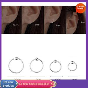 Graceful Minimalist Woman Hoop Earrings Small Ear Bone Buckle Simple Fine Jewelry Ear Bone Nail Earrings For Women Ear Hoops