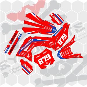 Decal/Stiker crf150L/wr155/ Dtracker/Klx Bf/Klx Old/Gordon full body(Bisa ganti warna+nama+no)