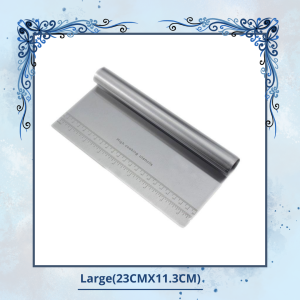Scraper Stainless Fondant Kue Pizza / Cutter Pisau Bakery Cake / Pemotong Adonan Stainless Steel