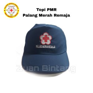 TOPI PMR BORDIR/TOPI PALANG MERAH REMAJA/TOPI PMI/TOPIPALANG MERAH INDONESIA