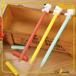 ONE-A47 Pulpen Gel Karakter Puppy Lucu 0.5mm Motif Polos Korean Style / Alat Tulis Pena Cair Doggie Perlengkapan Sekolah Kantor Ballpoint Import