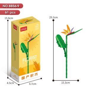 MEKANSM DIY Bunga Blok Bangunan Flowers Plant Series Building Block Flower Brick Plant Collection Flower