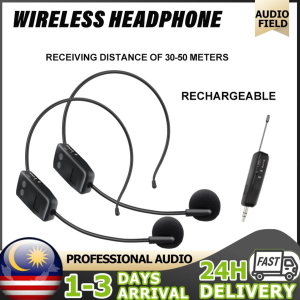 KALLA TaffSTUDIO 2 PCS MIC Mikropon Bando Wireless imam masjid karaoke tanpa kabel 2.4G Headset SI02