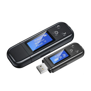 เครื่องเล่น MP3 บูลทูธ MP3 5.0อะแดปเตอร์บลูทู ธ หน้าจอ LCD 3.5mmเครื่องรับเสียง/เครื่องส่งสัญญาณเสียง สาย AUX แฮนด์ฟรีในรถยนต์