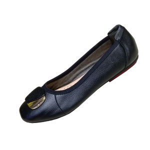 Giày Nữ Búp Bê Đế Bệt 2cm HÀ NAM Da Bò Thật Thời Trang Cao Cấp GBBN2041