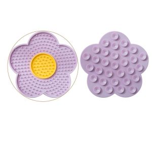 PETPARADIS Sunflower Shaped Pet Slow Feeder Mat Suction Cup Anti Choking Cat Lick Pad Premium Non-Slip Dog Licking Plate Puppy