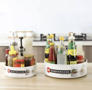 360 Degree Rotating Non-Slip Storage Tray Multifunctional Plastic Cosmetic Storage Boxes Desktop Kithchen Organizer [LOCAL SELLER]