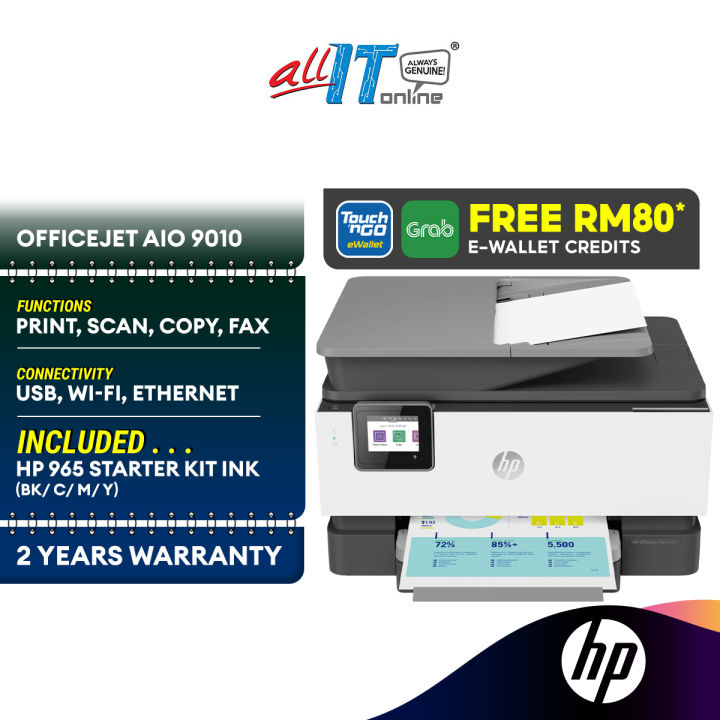 HP OfficeJet Pro 9010 AllinOne Printer (USB/ WiFi/ 1KR53D Lazada