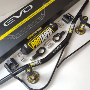 Paket Variasi Low Stang Fatbar - PROTAPER EVO Set Plus Handguard Tulang KLX Vixion CB150 Universal