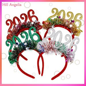 [Hill Angelia] 1 4pcs 2026 long lanh số headbands dải màu sao Headband Giáng sinh năm mới của Đêm Trước trang trí bên cho người lớn và trẻ em