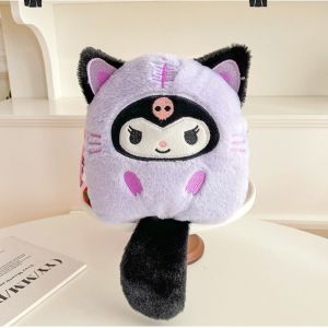 XUNXUAN กระเป๋าสำหรับนักเรียน กระเป๋าเป้สะพายหลังตุ๊กตา Kuromi กระเป๋า Crossbody การ์ตูนลายการ์ตูน กระเป๋าตุ๊กตาผ้าพลัช ง่ายๆ กระเป๋าตุ๊กตาผ้า ถุงเล็กเมโลดี้ สาวๆ