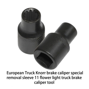 Brake Caliper Removal Sleeve 11pt 3/8In Drive Disc Brake Piston Tool for Knorr Performance Tool Brake Pad Screw Remover