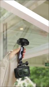 ขาตั้งกล้องแอคชั่นติดกระจกหน้ารถ อลูมิเนียมอัลลอยด์ ปรับได้ 360 องศา สำหรับ DJI/Insta360//AKASO