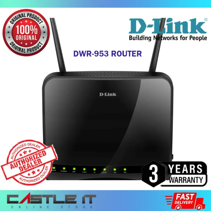 D-LINK DWR-953 AC1200 Wireless Dual Band 4G LTE Gigabit Router DWR-953V2