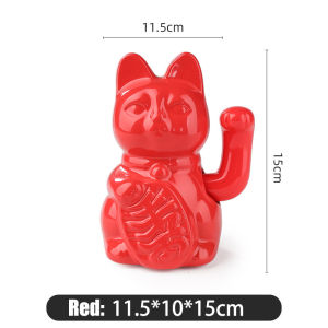 Ceramic Lucky Cat Decoration Opening Automatic Waving Home Living Room TV Cabinet Decoration Decoration Luxury High-End