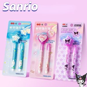 Sanrio Series Invisible Neutral Pen Cute Mymelody Kuromi Cinnamoroll Pochacco Anime Secret With UV Light Student Kids gift