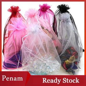 [PAM] 50pc Organza Gift Bags Jewelry Candy Bag Wedding Favors Bags Mesh Gift Pouches