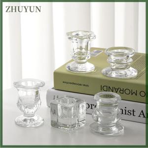 ZHUYUN Nến thủy tinh chủ mới lạ Bắc Âu trang trí nội thất nến lãng mạn nến đứng Bàn phụ kiện đám cưới centerpieces đồ trang trí quà tặng