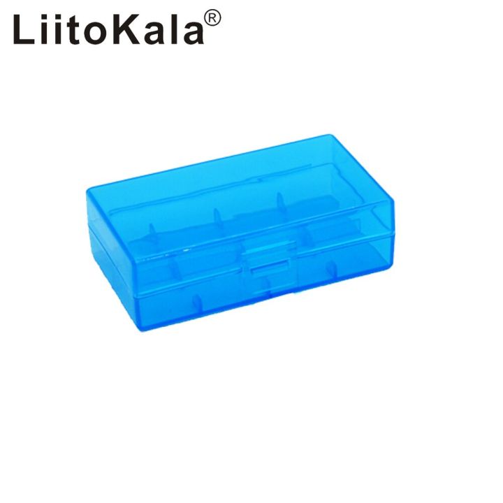 (gifts) LiitoKala x 18650 Battery Case Plastic Transparent Hard Blue  Battery Case Holder Storage Box Lazada PH