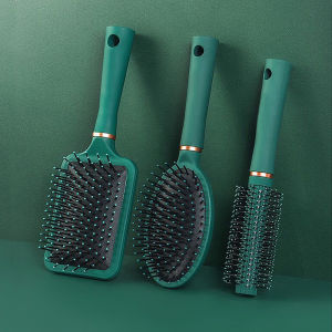 3 PCS Hair Brush and Comb Set Round Brush Massage Paddle Brush Detangle Hair Brush Cushion Hair Combs Wet Dry Brush for Women Men Hair Styling
