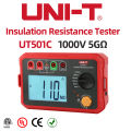 【Ready Stock】UNI-T Insulation Resistance Tester Meter UT501C Megger Earth Ground Resistance 5GΩ High Voltage Tester Megohmmeter Voltmeter. 