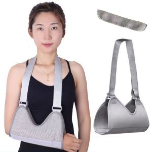 MUQZI Breathable Shoulder Arm Sling Adjustable Comfortable Shoulder Immobiliser Arm Fixed Belt Mesh Shoulder Support Strap For Injured Arm Shoulder Elbow