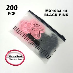 Ikat Karet Rambut Wanita Aksesoris Rambut Perempuan Kunciran Hair H144 100pcs pouch Warna Polos MX1033