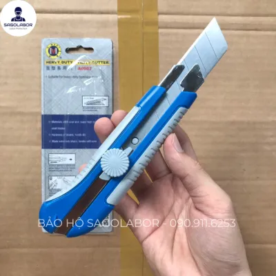 Dao rọc đa năng cỡ lớn A0007 và hộp 10 lưỡi dao 25mm A0043 hiệu C MART